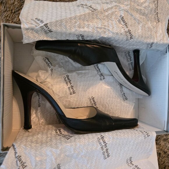 Charles David black leather Azure Heels 7 - Picture 7 of 7